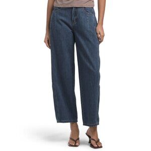 IDEM DITTO WASHED BLUE Mid Rise Barrel Ankle Jeans